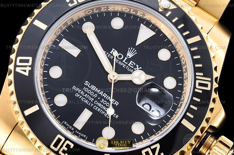 1117 ROLSUB0475D – Submariner 116618LN Wrp 904 YG YG Black KF VR EyeCatching 1052